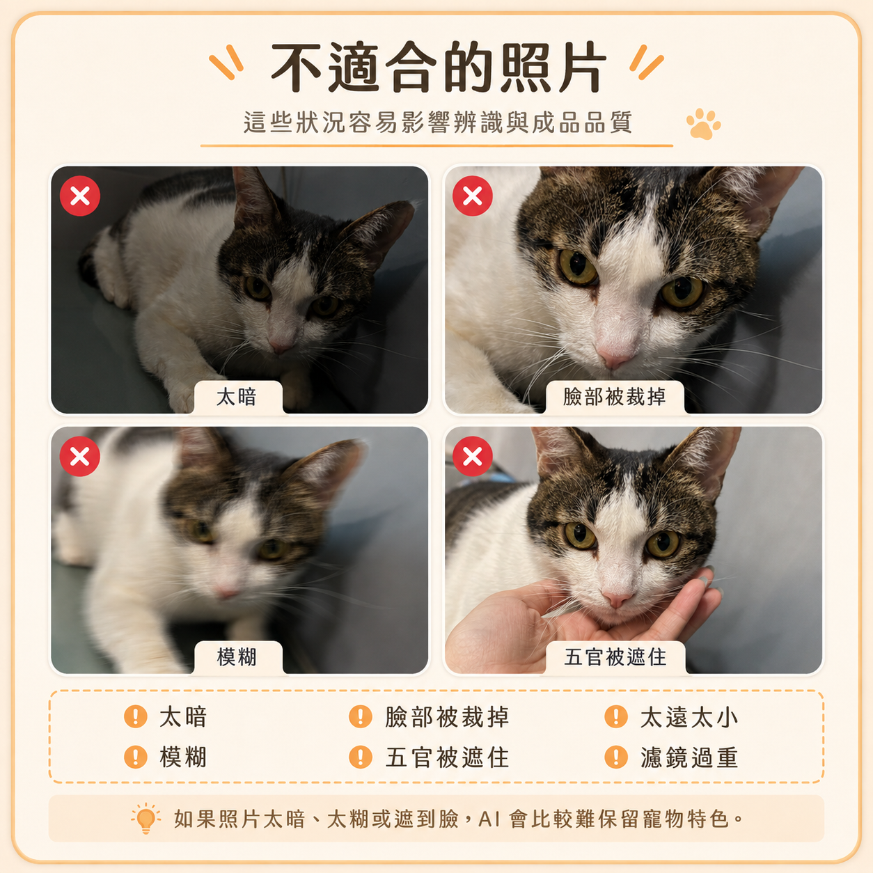 不適合做貼圖的照片示意